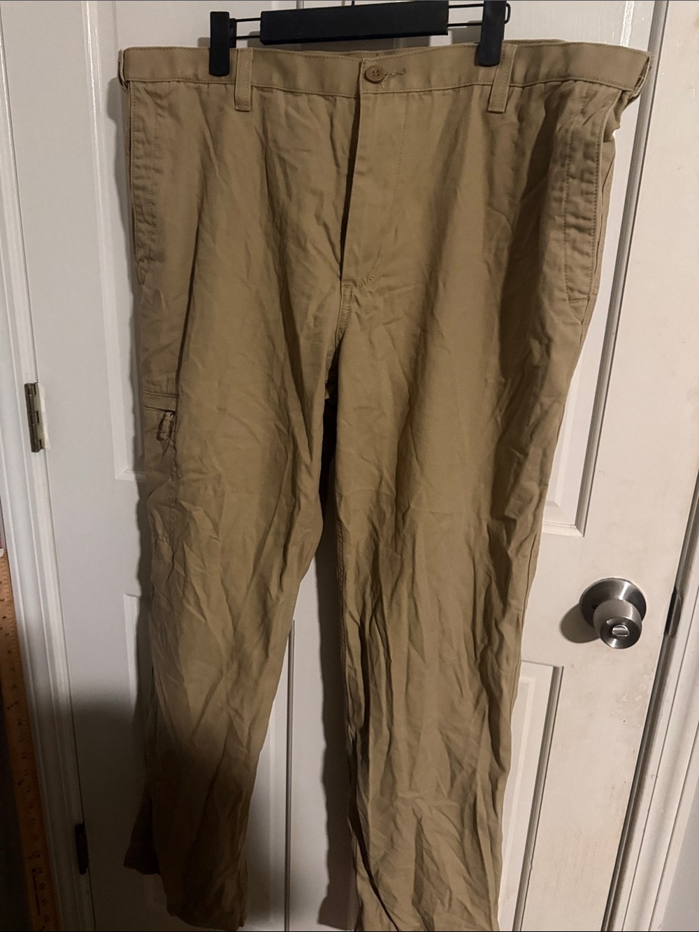 Dockets Men's Khaki Work Pants - Classic Straight Fit
